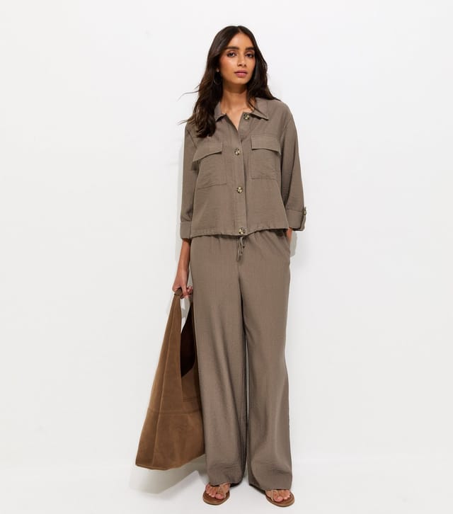 New Look Women's Brown Flap Pocket Shirt New Look - 3