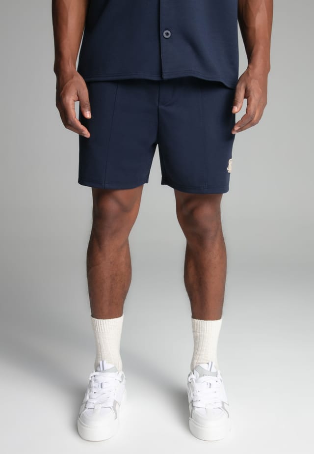 SikSilk SikSilk Men's Beige Retro Shorts in Navy - 2