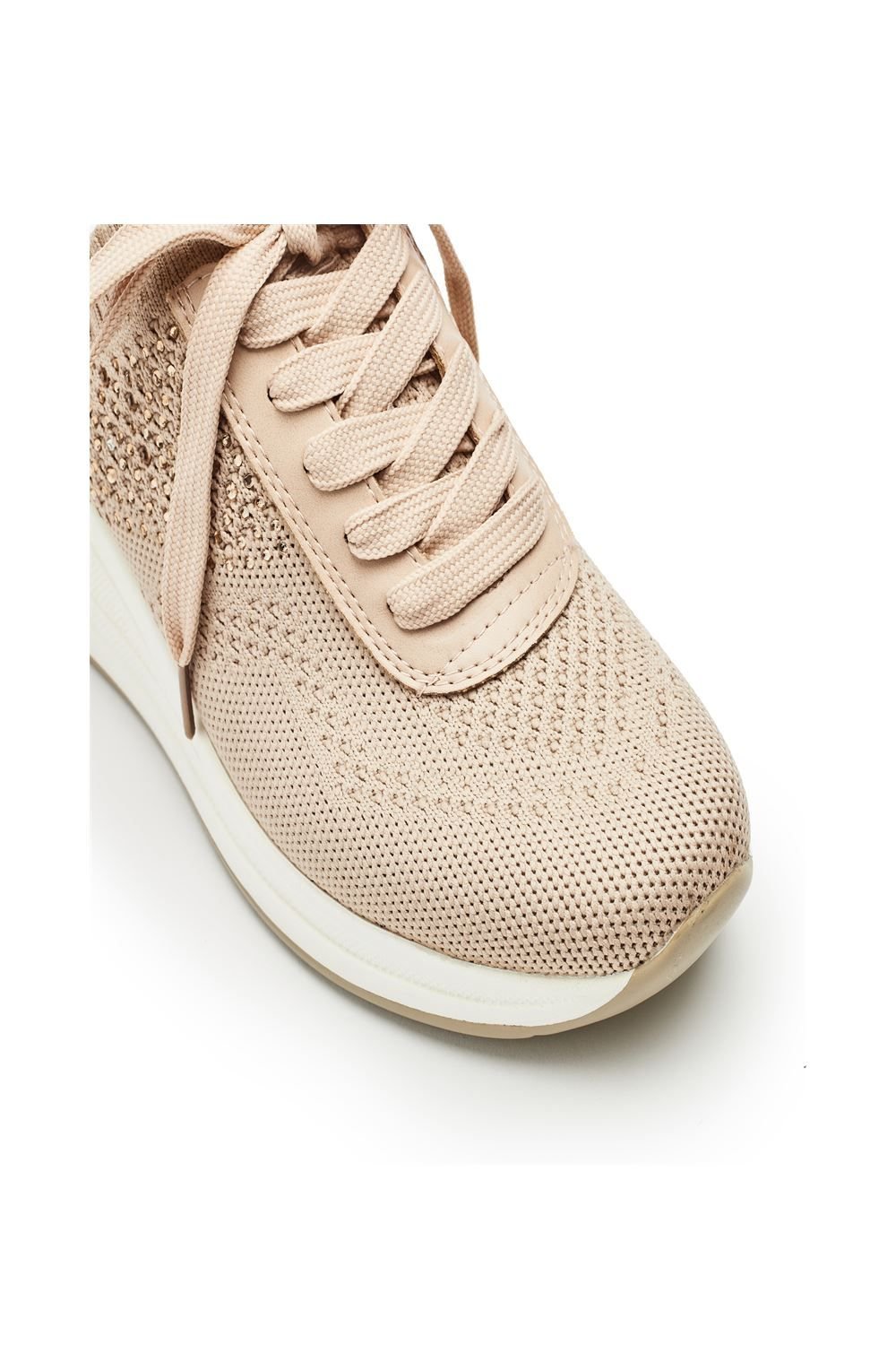 b.soleful b.soleful Women's 'Lariel' Porvair Trainers in Pink - 2