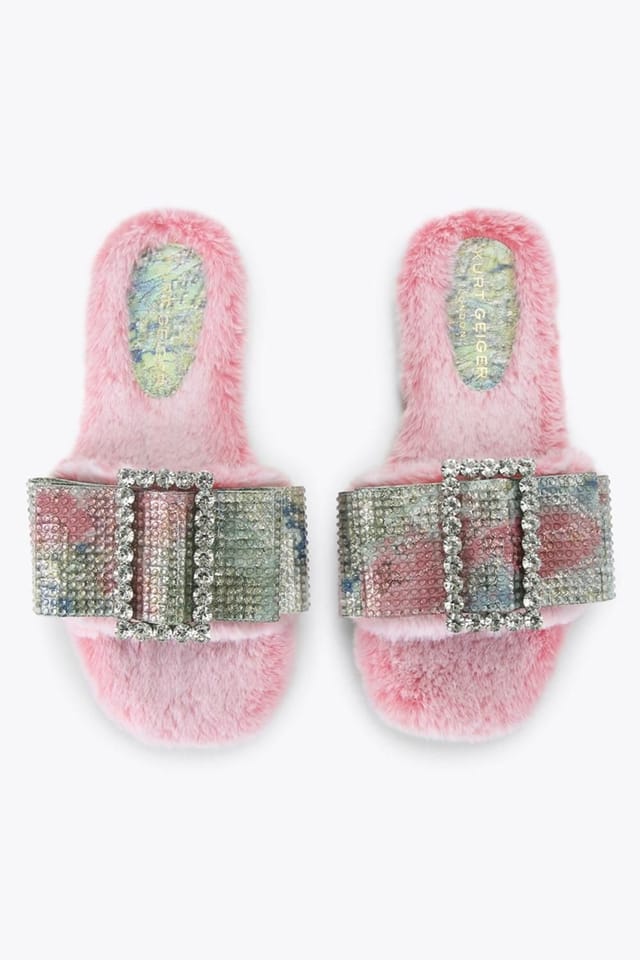 Kurt Geiger London Kurt Geiger London Women's 'Cosy Bow Slide' Sandals in Pale Pink - 2