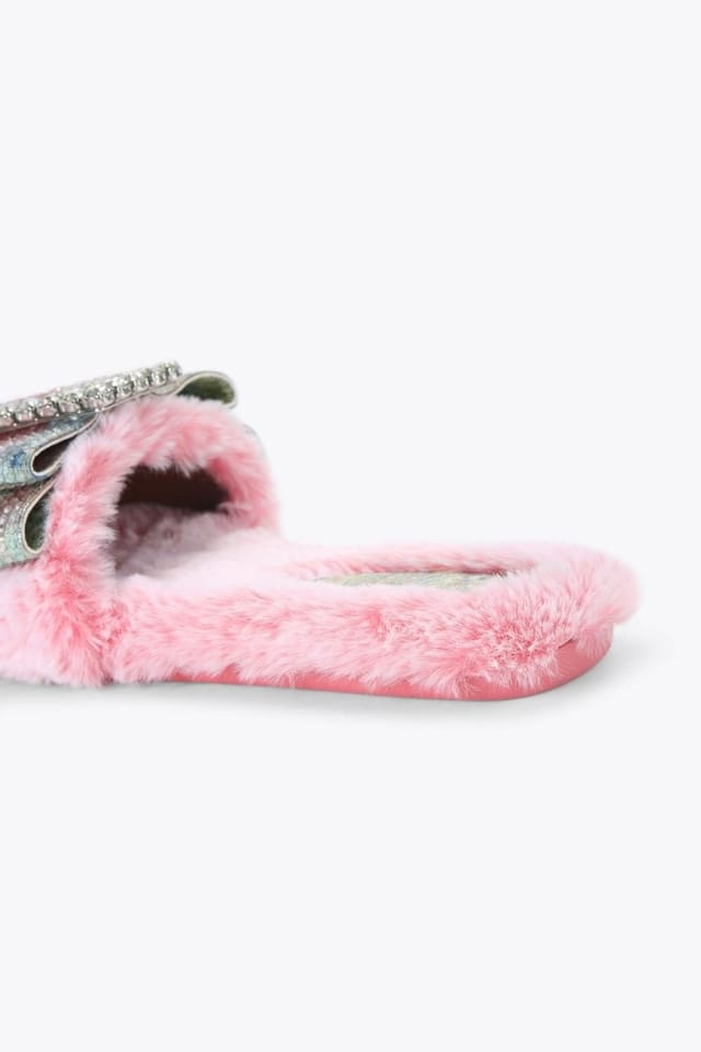 Kurt Geiger London Kurt Geiger London Women's 'Cosy Bow Slide' Sandals in Pale Pink - 3