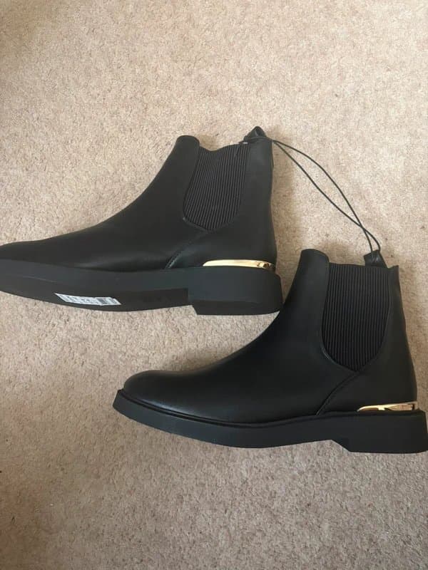 New Look Black leather ankle boots