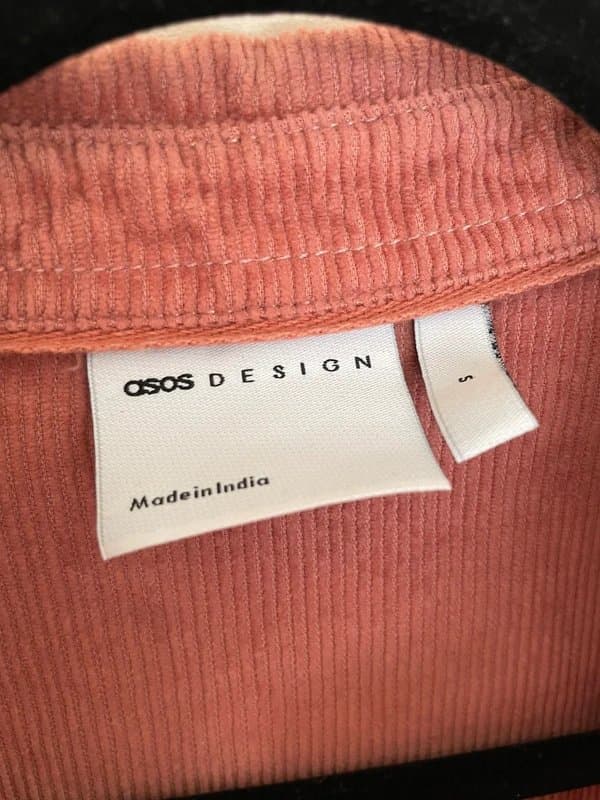 ASOS ASOS Design Corduroy Shirt Burgundy/Pink
