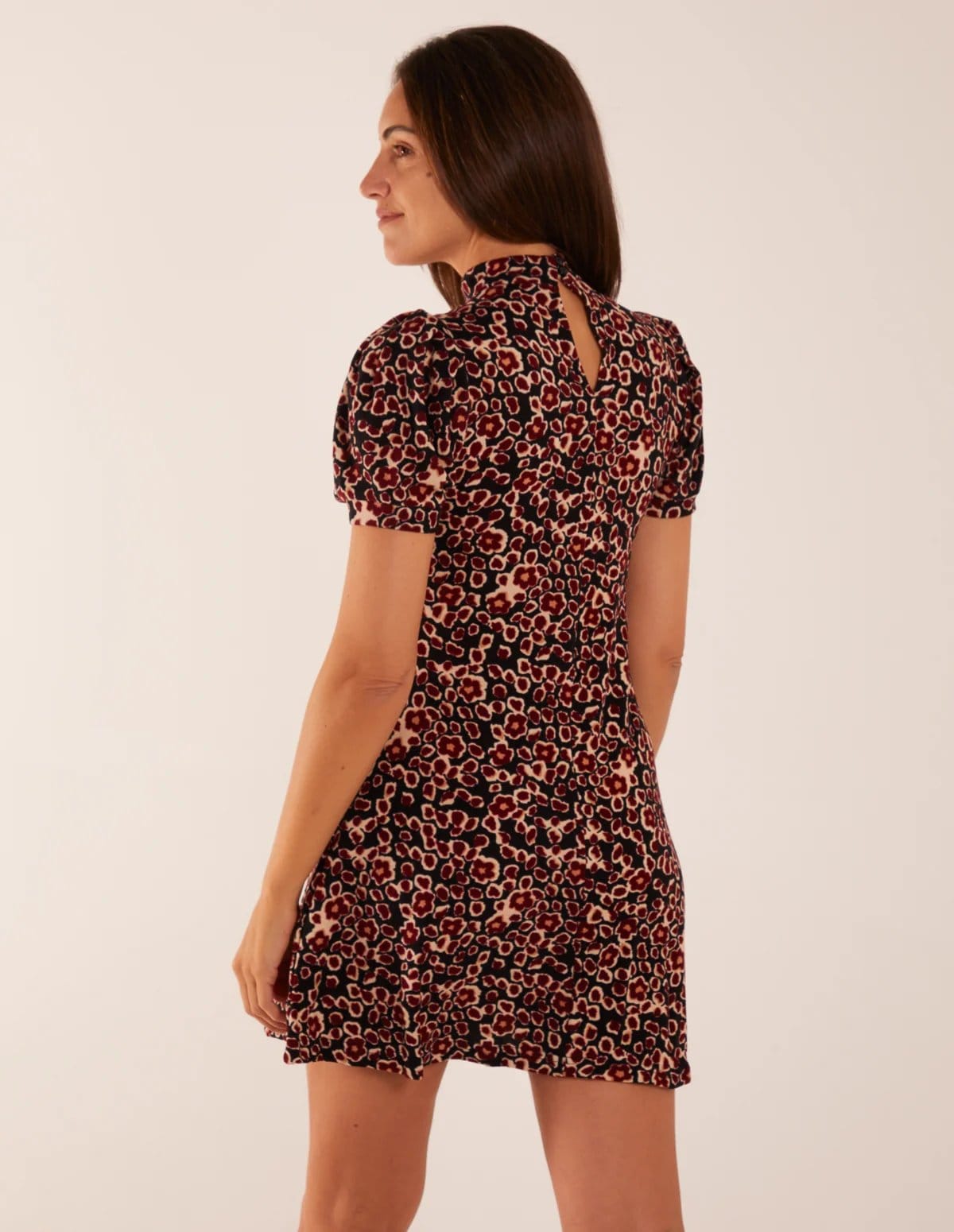Blue Vanilla Floral Animal Smock Mini Dress - 4