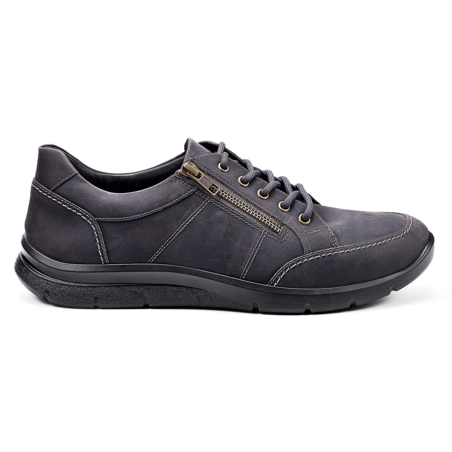 Hotter Hotter Men's 'Finn' Dual Fit Trainers in Dark Grey