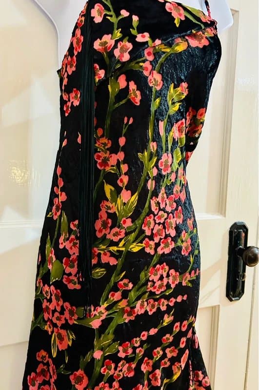 Topshop devore midi maxi tassel velvet dress wedding special occasion holiday party evening cruise 8