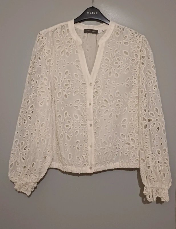 Mint Velvet Mint Velvet Ivory Broderie Blouse RRP £89 - size L/16 - 1