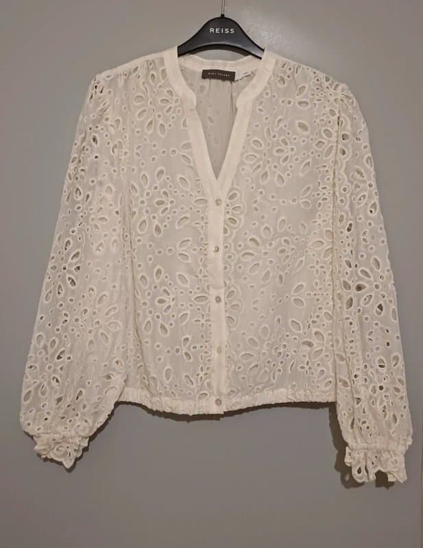 Mint Velvet Mint Velvet Ivory Broderie Blouse RRP £89 - size L/16