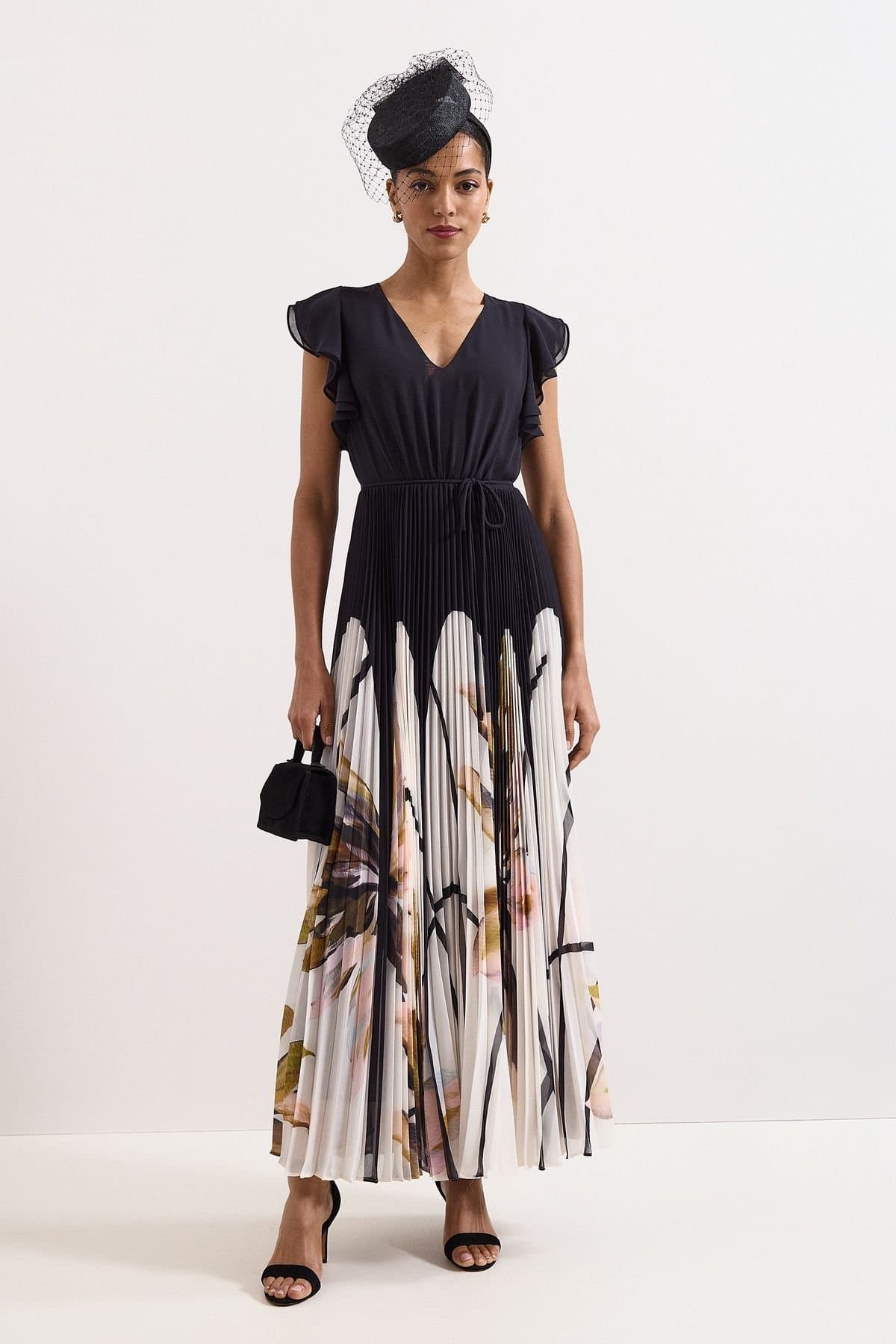 Phase Eight Phase Eight Women's Pleated Romance Maxi Dress in Black