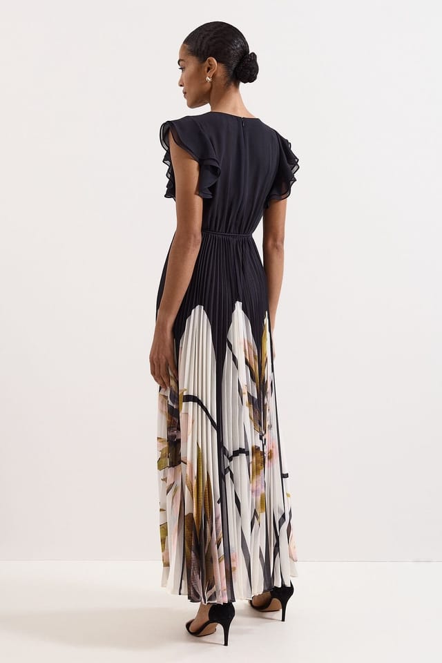 Phase Eight Phase Eight Women's Pleated Romance Maxi Dress in Black - 3