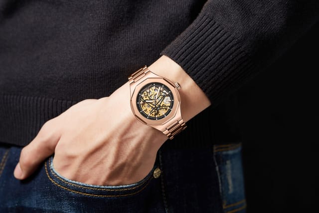 Anthony James Anthony James Men's Hand Assembled Limited Edition Sports Skeleton Watch in Rose - 2