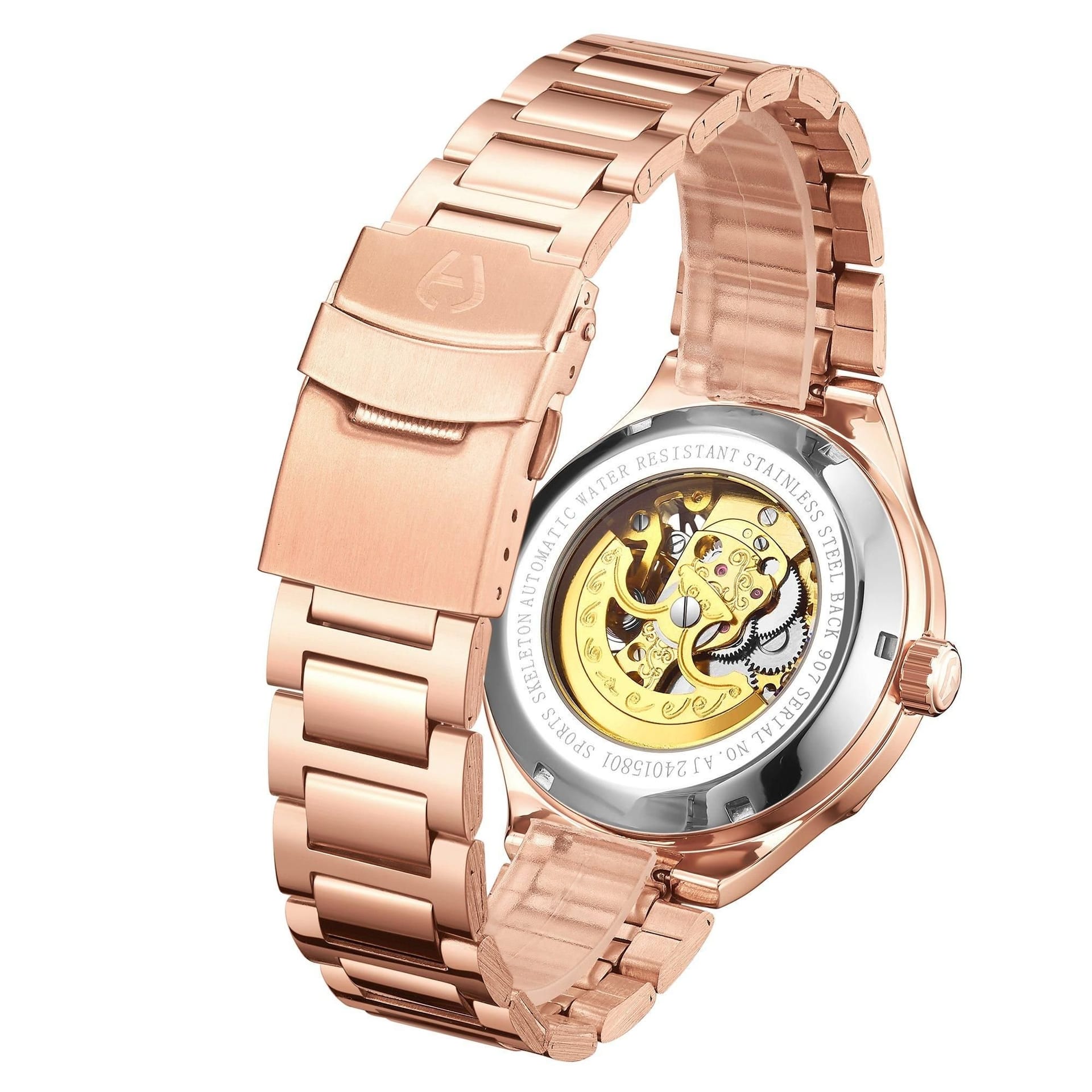 Anthony James Anthony James Men's Hand Assembled Limited Edition Sports Skeleton Watch in Rose - 4