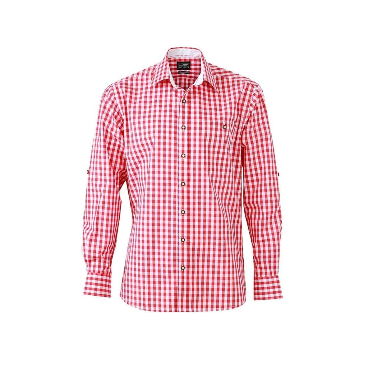 James and Nicholson James and Nicholson Men's Traditional Shirt in Red