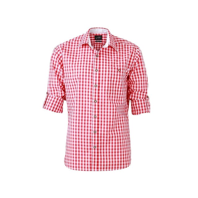 James and Nicholson James and Nicholson Men's Traditional Shirt in Red - 2