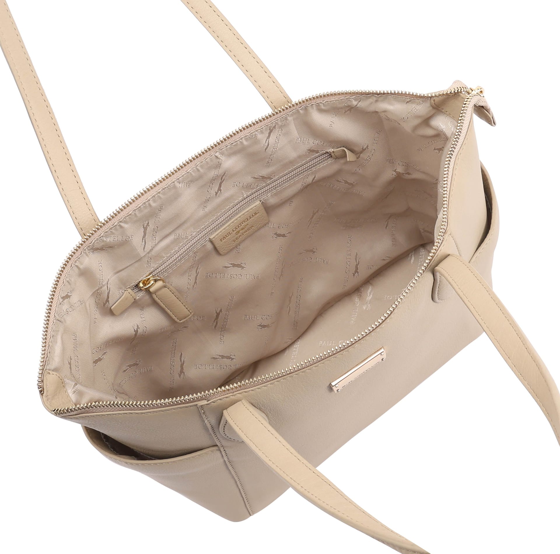 Paul Costelloe Paul Costelloe Women's Morava Leather Tote/Shoulder Bag in Beige - 4