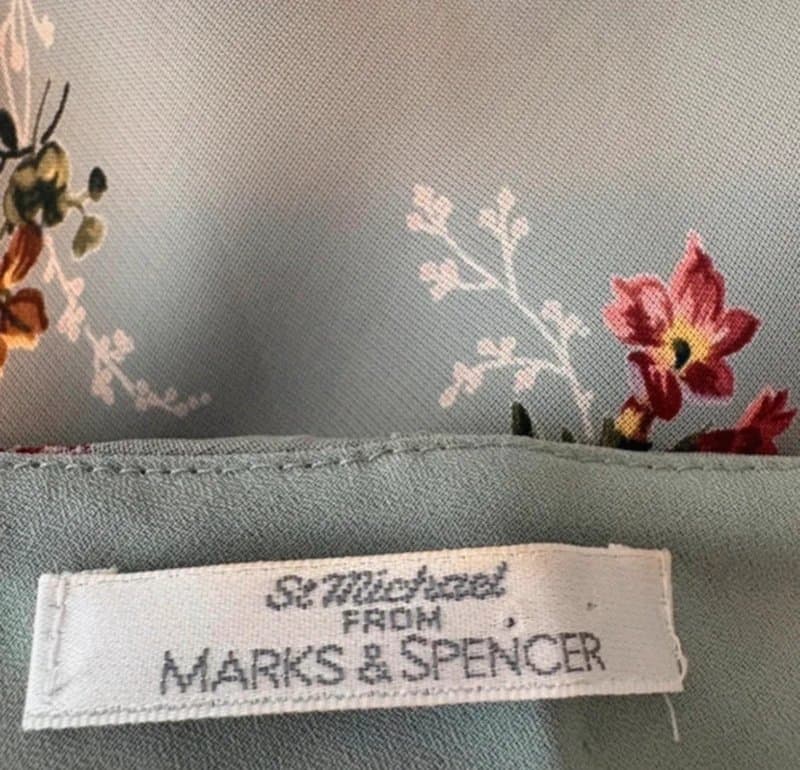 St Michael Vintage Y2K St Michael Marks & Spencer Floral Chiffon Cami Top UK 12 Fairycore Coquette Cottagecore