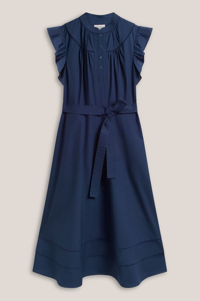 Hobbs London Hobbs London Women's Karina Tie-Waist Dress in Dark Navy - 2