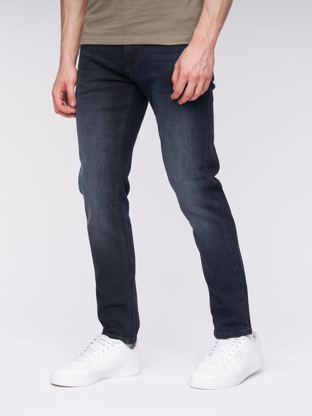 Henleys Henleys Craze Men's Comfort Straight-Fit Stretch Denim Jeans in Dark Indigo - 2