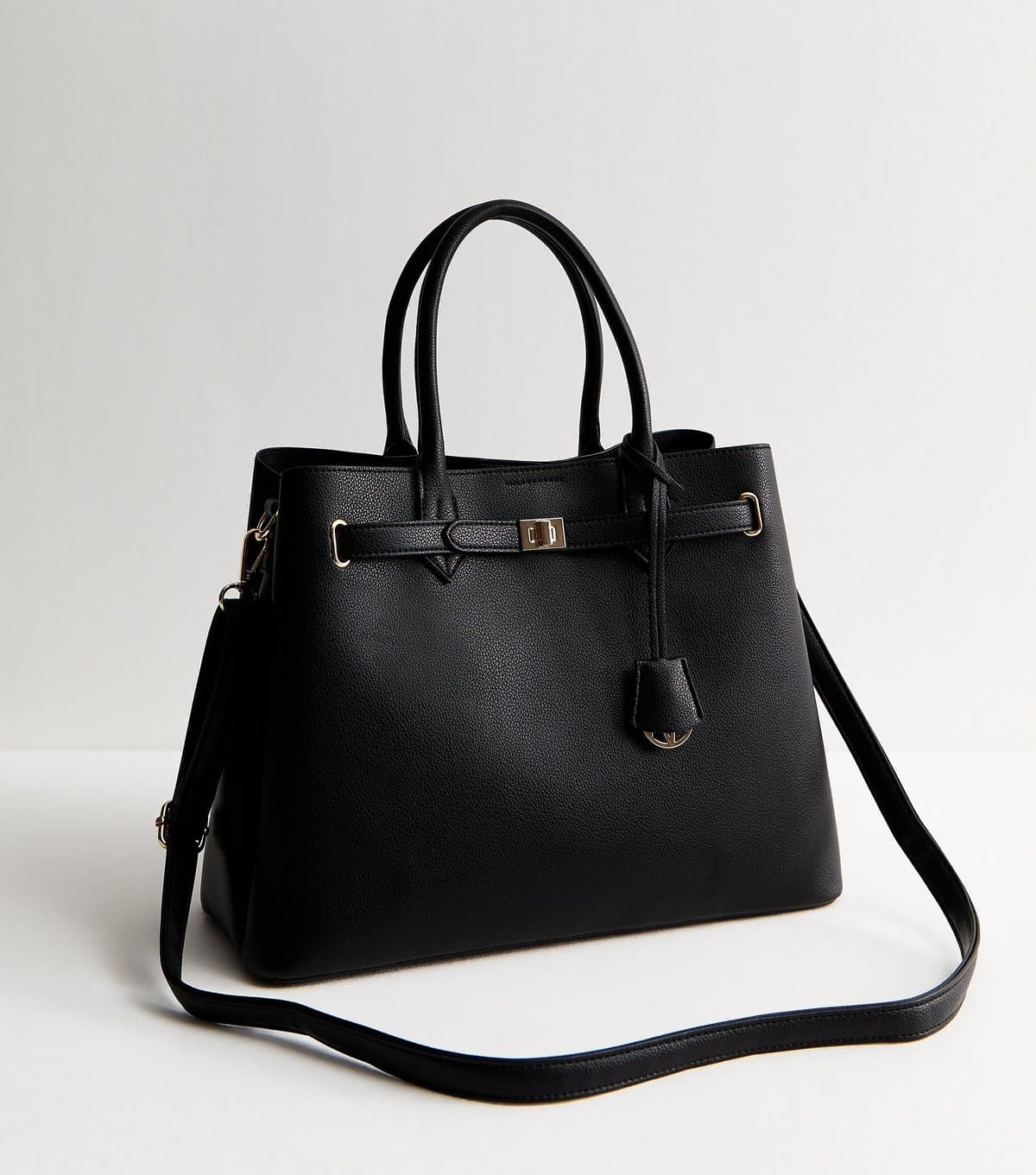 New Look New Look Black Faux Leather Tote Bag