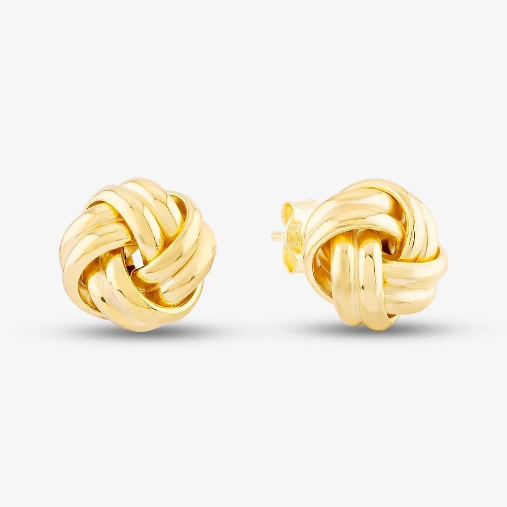 T.H.Baker T.H.Baker Women's 9ct Yellow Gold Double Knot Stud Earrings 1.55.6219