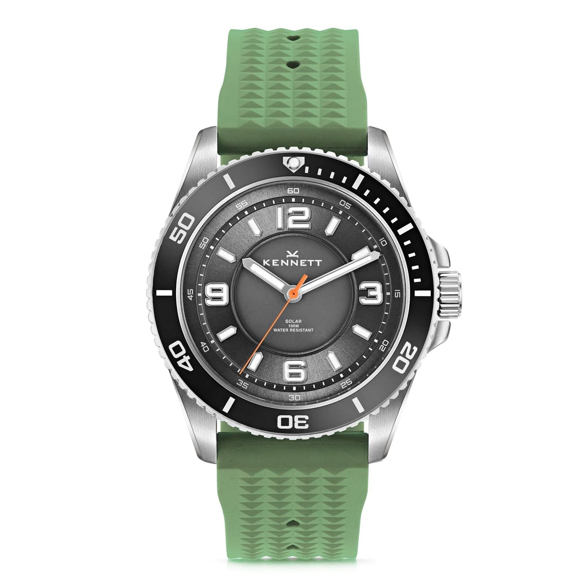 Kennett Kennett Men's Solaxplorer Solar Powered 100m Waterproof Watch in Light Green