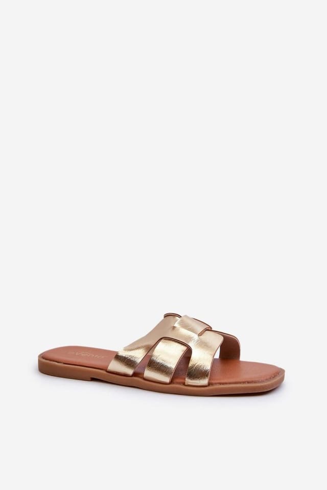 Love Lace Love Lace Women's Flip Flops Summer Comfort Classic Everyday Sandals in Gold - 2