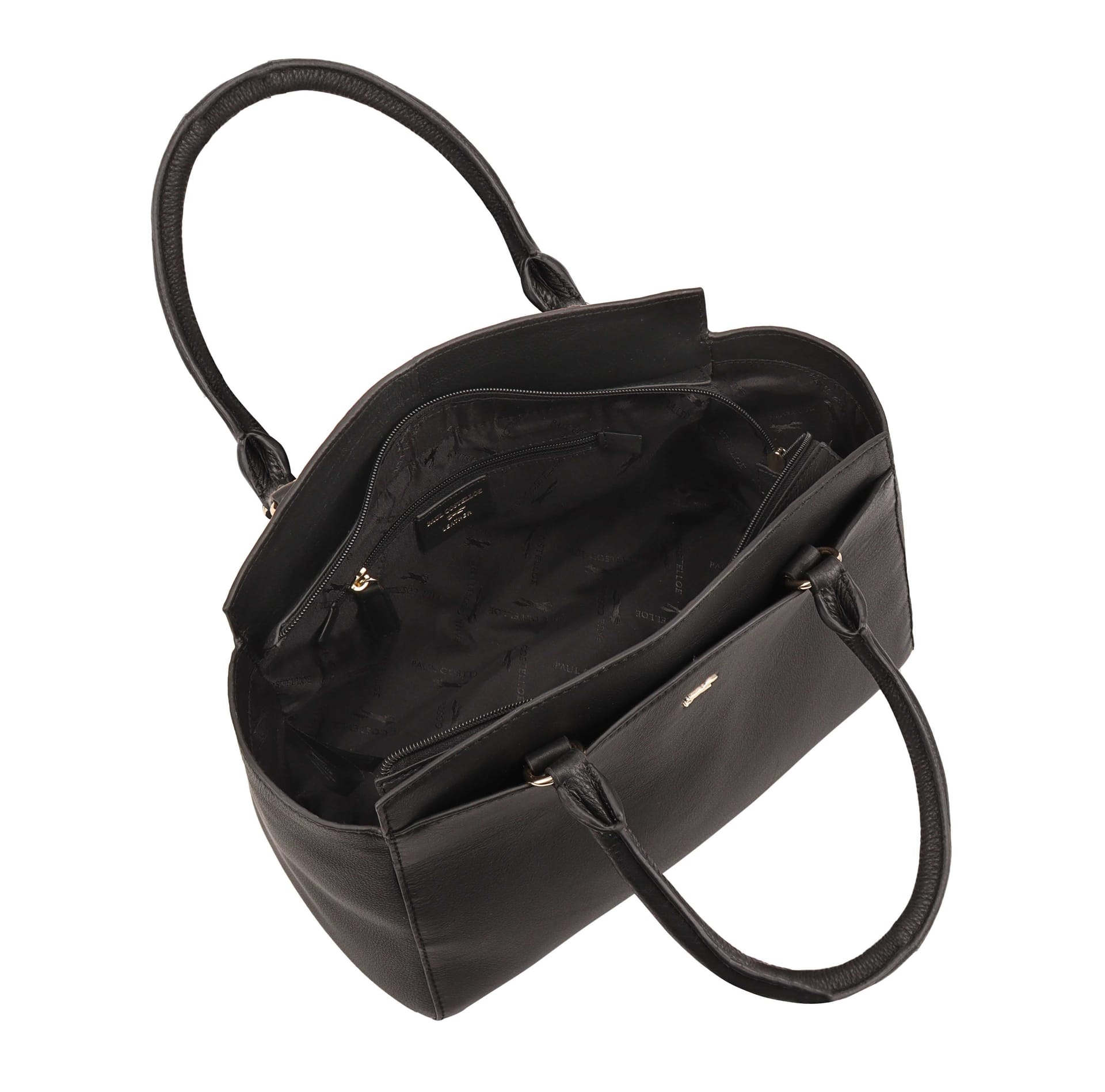 Paul Costelloe Paul Costelloe Women's Clarkson Leather Shoulder Bag in Jet Black - 4