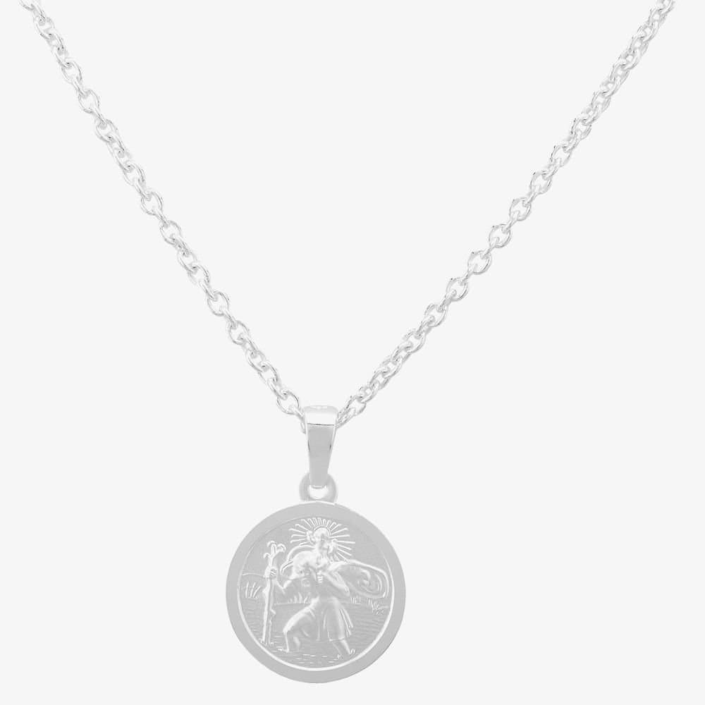 T.H.Baker T.H.Baker Women's Silver Small Round St Christopher P30-8051-SC1118