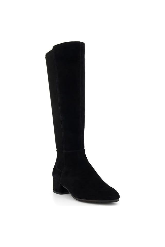 Dune London Dune London Women's Wide Fit 'Tayla' Suede Knee High Boots in Black - 2
