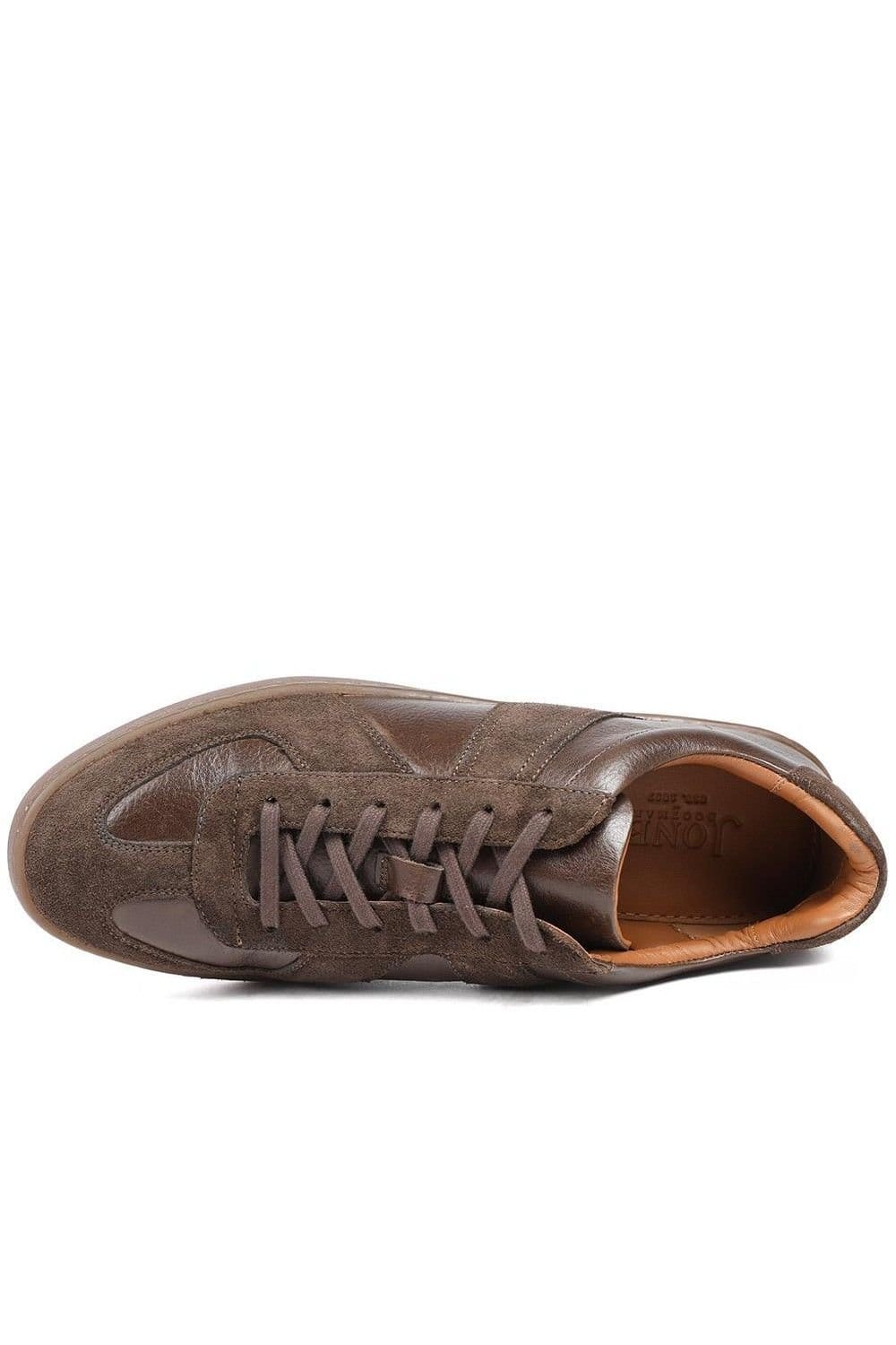Jones Bootmaker Jones Bootmaker Men's Santo Leather Trainers in Brown - 4