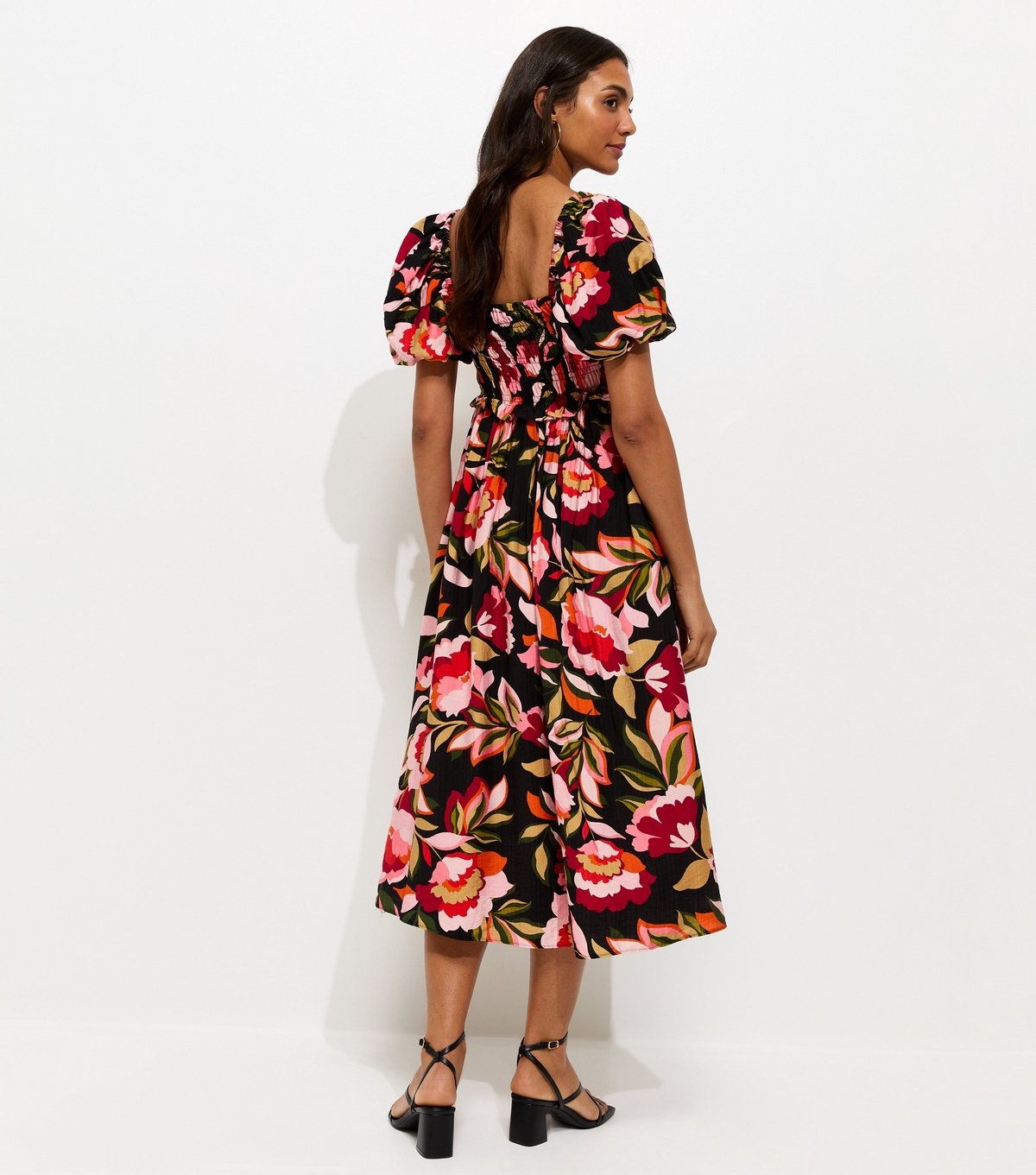 New Look Women's Maternity Black Floral Milkmaid Midi Dress New Look - 4