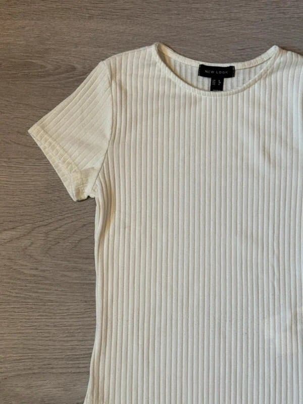New Look New look women’s size 8 white ribbed bodysuit