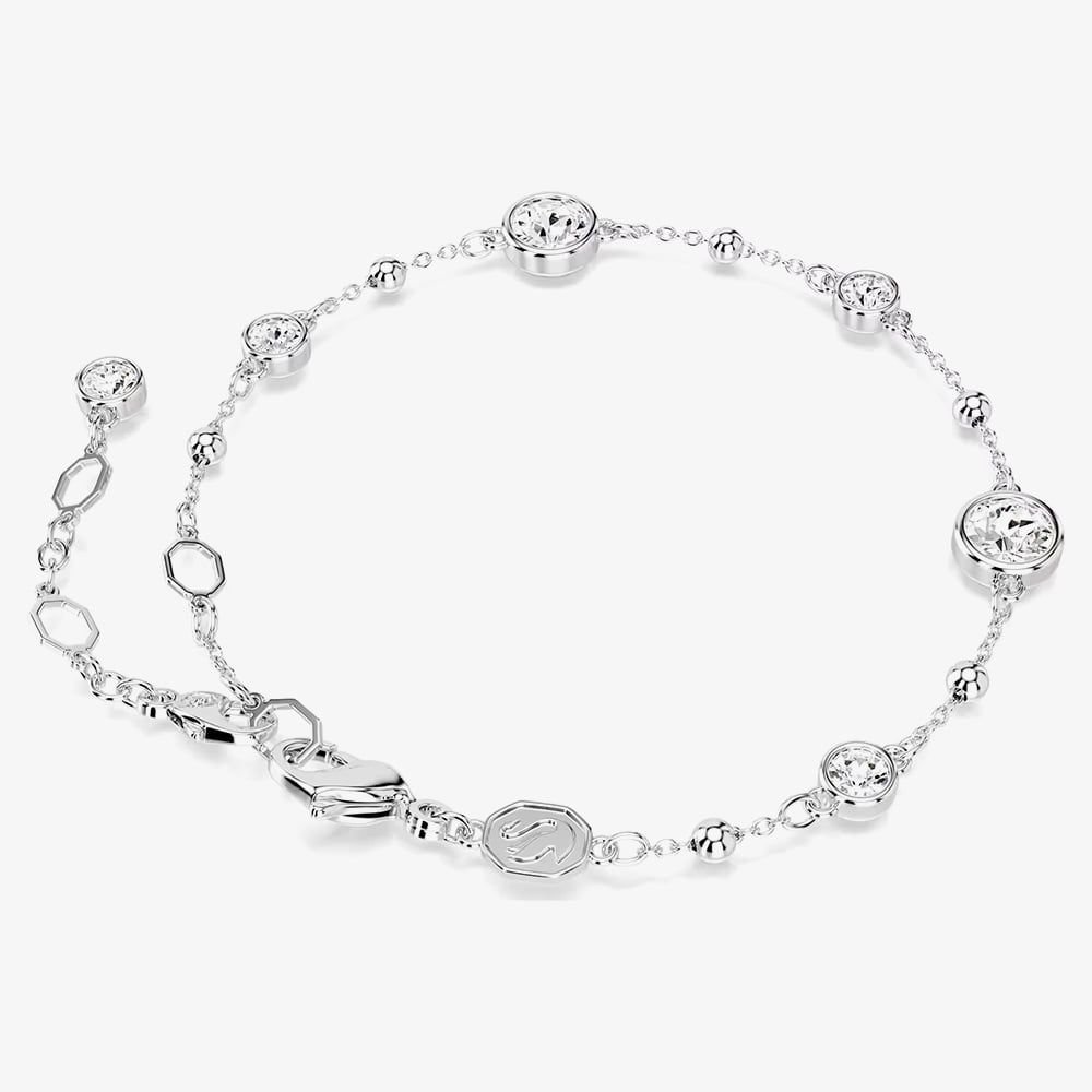 Swarovski Swarovski Women's Imber Round Cut Rhodium Plated Crystal Bracelet 5696079 in Silver - 4