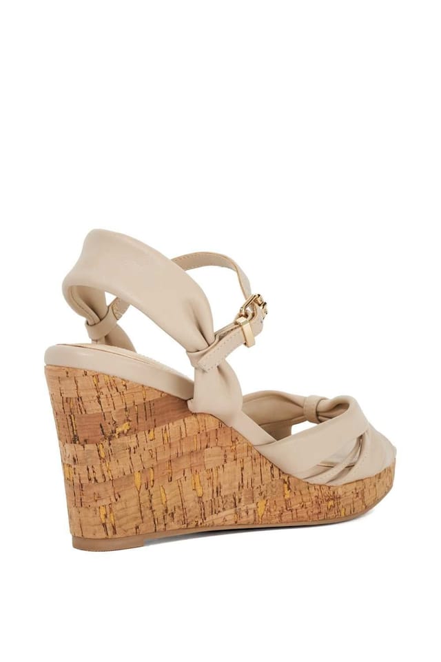 Dune London Dune London Women's 'Kander' Leather Wedges in Natural - 3