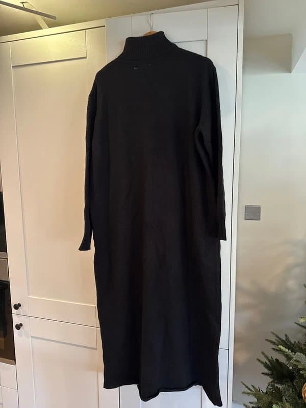 Pretty Lavish Pretty Lavish knitted high neck maxi dress in black