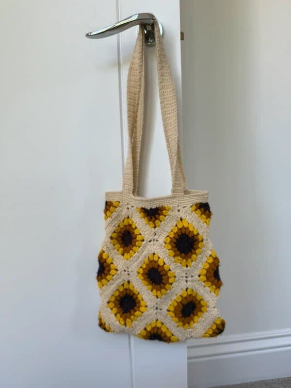 ASOS Design Sunflower crochet bag