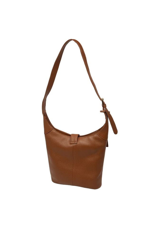 Pure Luxuries London Pure Luxuries London Women's 'Aria' Leather Shoulder Bag in Tan - 3