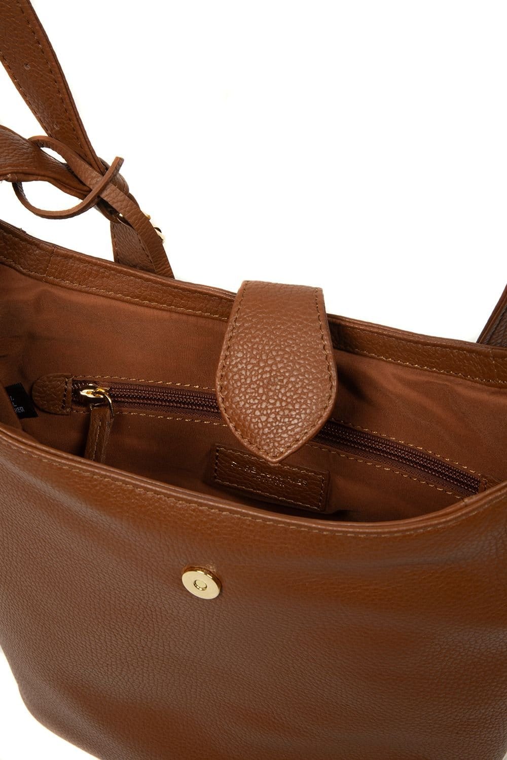 Pure Luxuries London Pure Luxuries London Women's 'Aria' Leather Shoulder Bag in Tan - 4