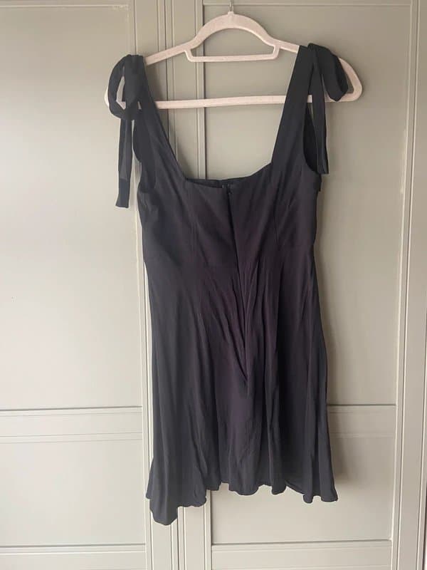 ASOS ASOS design black tie shoulder corset mini dress