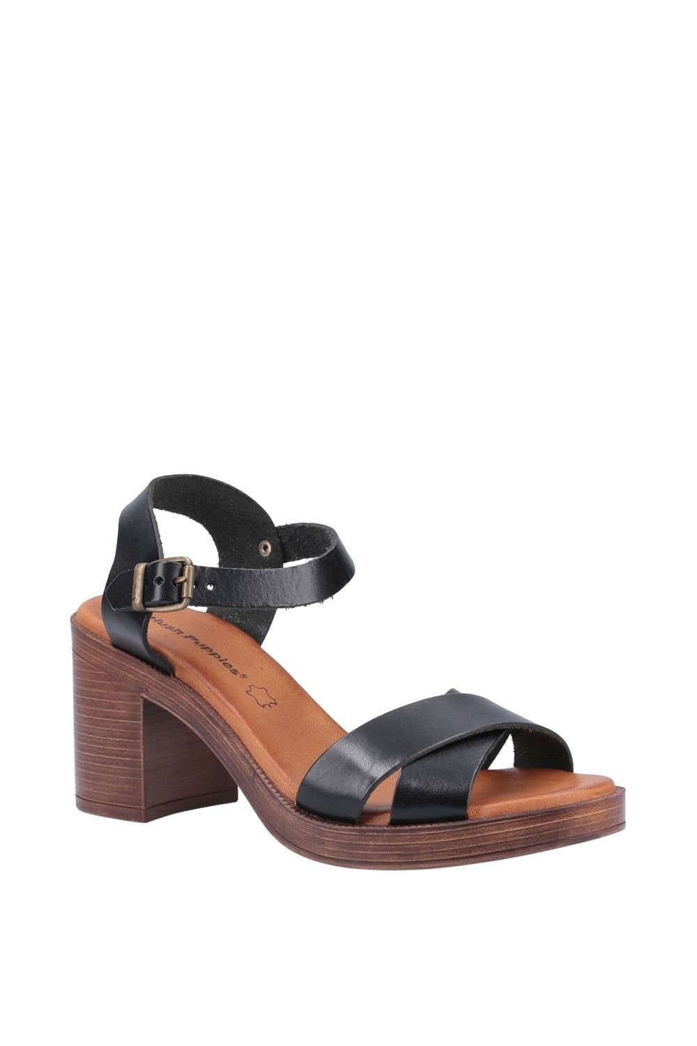 Hush Puppies Hush Puppies Women's 'Georgia' Smooth Leather Sandals in Black