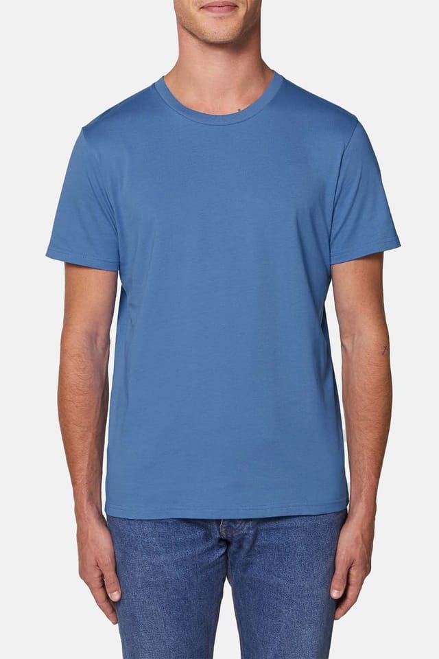 British Boxers British Boxers Men's "Bright Blue" Cotton T-Shirt in Bright Blue - 2