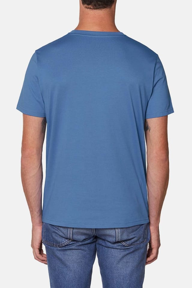 British Boxers British Boxers Men's "Bright Blue" Cotton T-Shirt in Bright Blue - 3