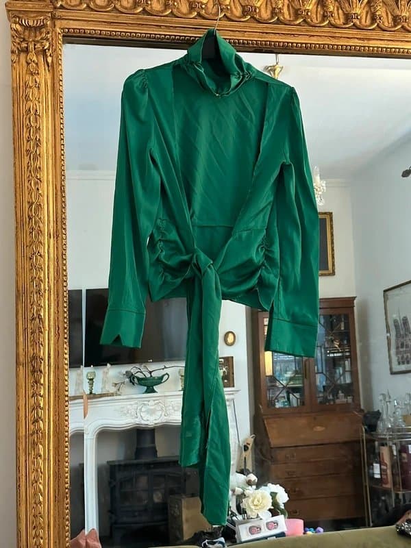 Never Fully Dressed Never fully dressed backless satin top