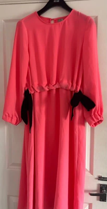 ASOS ASOS statement maxi Bow wedding party holiday pink  8-10 same day post