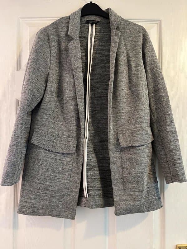 Topshop Topshop grey jersey blazer size 8