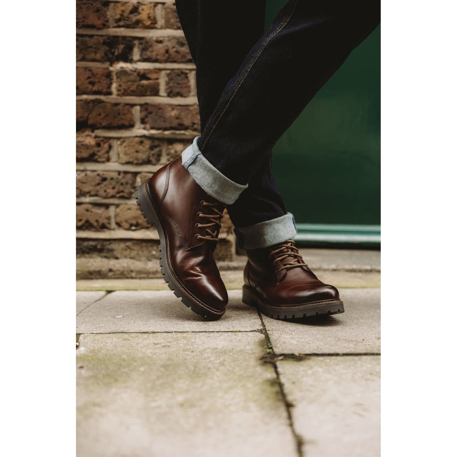 Base London Base London Men's Nickel 7 Eyelet Boot in Brown