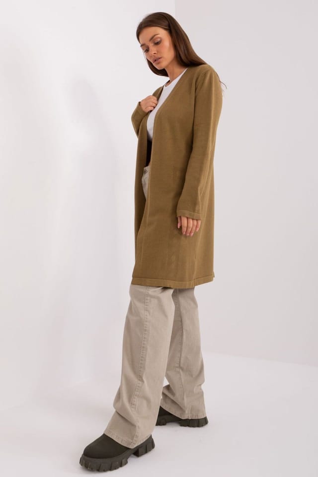 Love Lace Love Lace Women's Soft Cotton Openwork Long Sleeve Cardigan in Green - 2