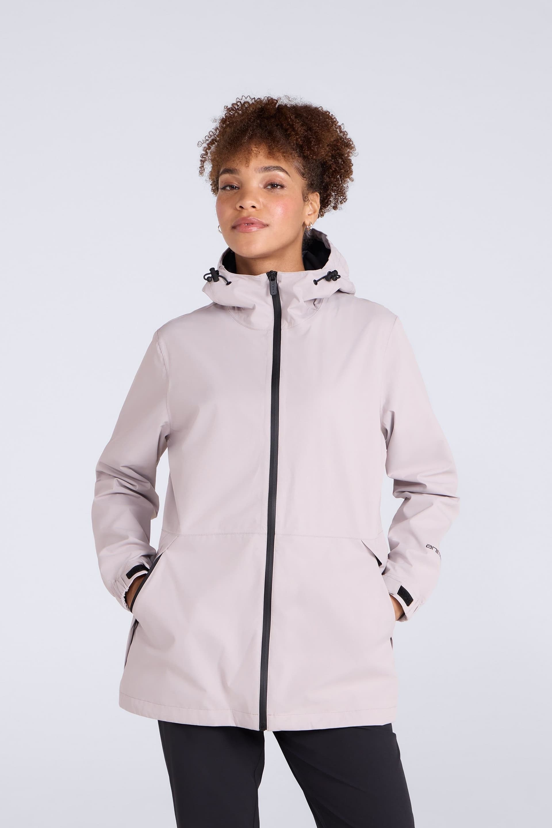 Animal Animal Women's 'Pace' Packable Breathable Comfy Waterproof Jacket in Beige