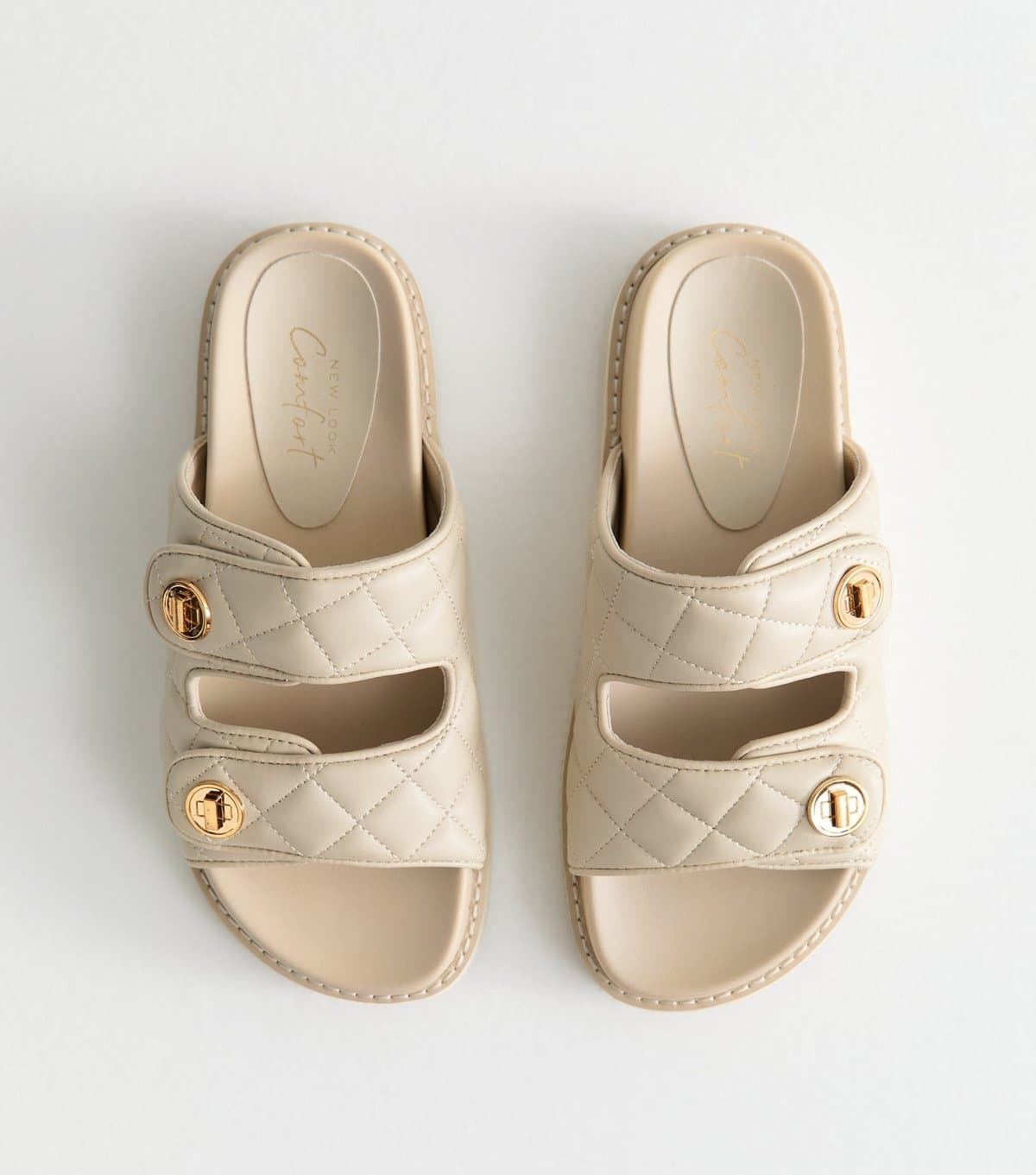 New Look New Look Off White Faux Leather Sandals