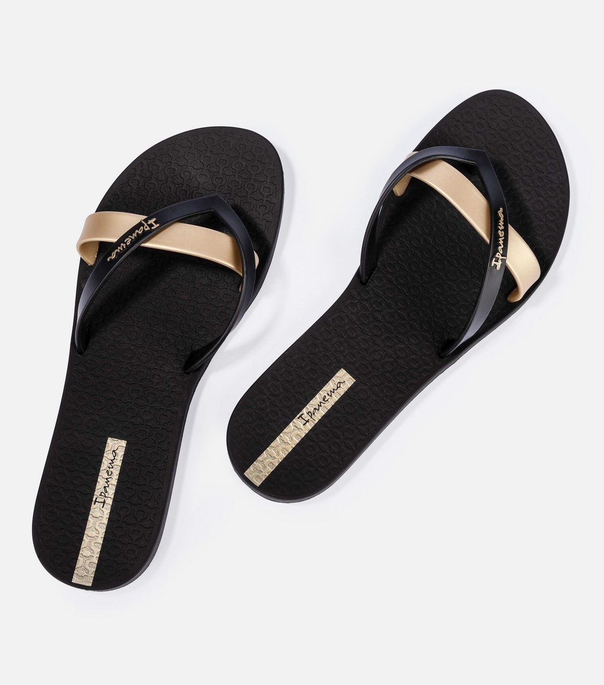 Ipanema Women's Black and Gold Kirei Flip Flops Ipanema New Look - 2